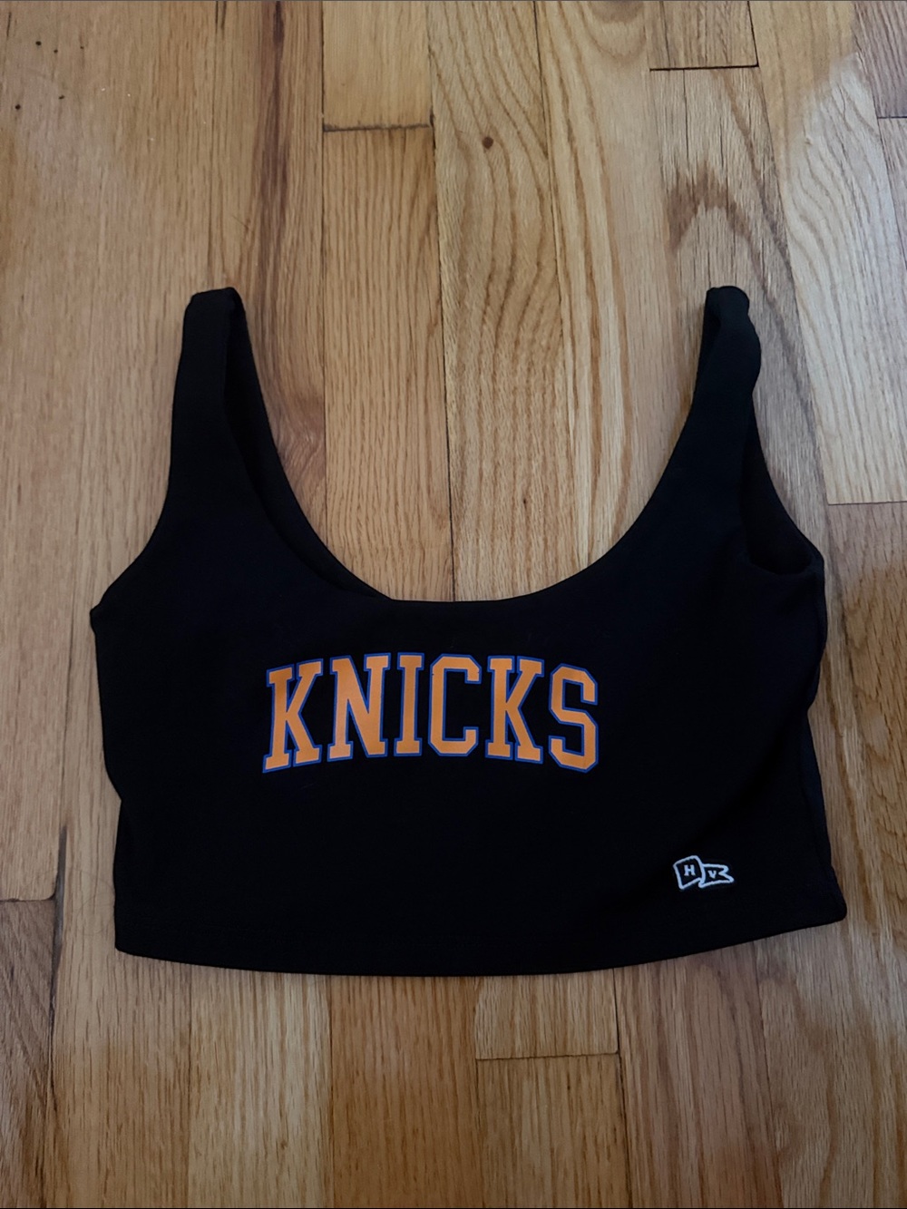 KNICKS Black Crop Tank Top
